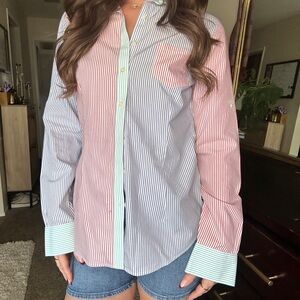 Brooks Brothers Women’s Tailored Fit Supina Fun Striped Shirt S